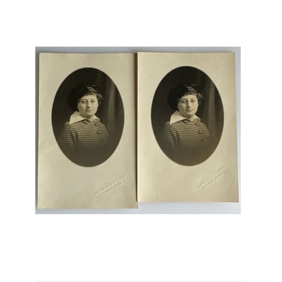 Antique RPPC Postcard Portrait Ephemera Young Woman Graduation Souvenir Cards - Picture 2 of 4